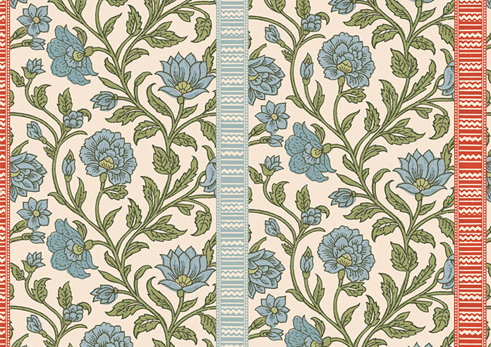 Petal & Block Latika Stripe, Neem - Twist & Fit Roller Blind - Image 6